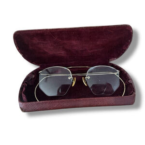 Rare Vintage Gold 12k Glasses With Original Case